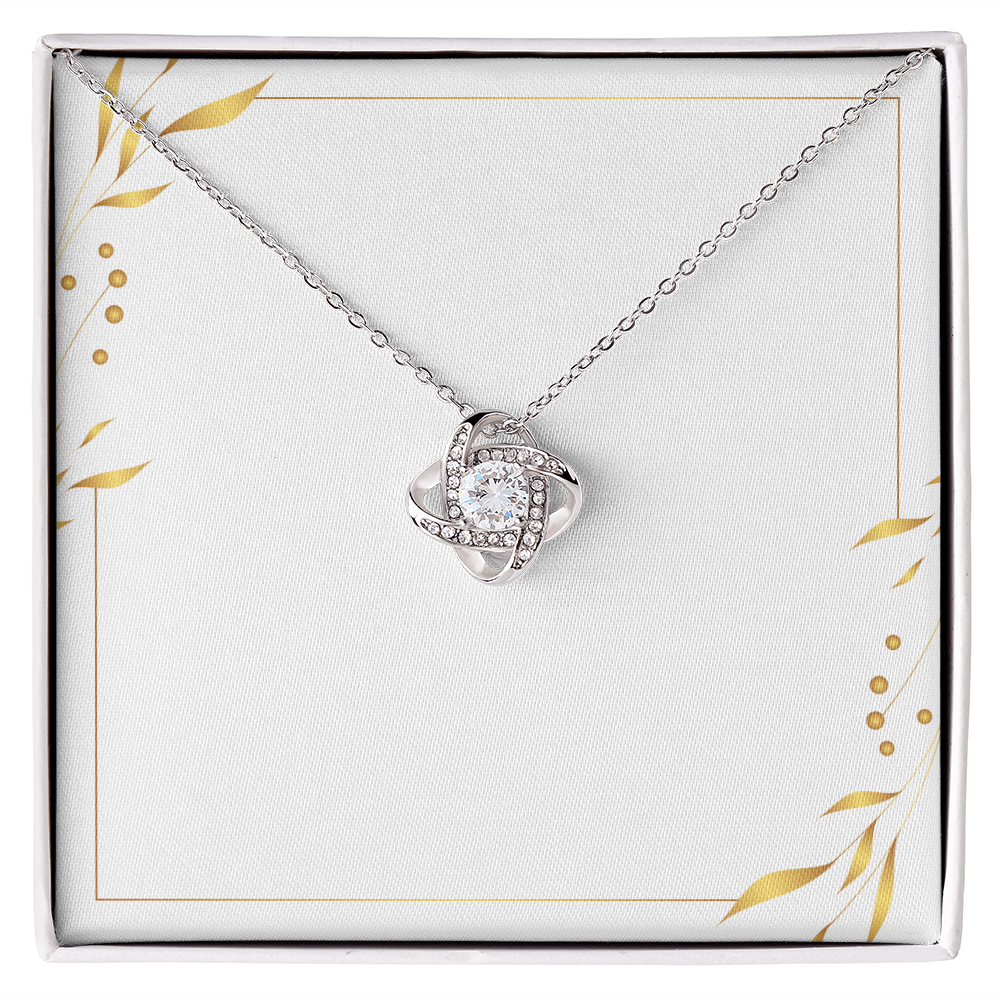 White and Gold finish Forever Necklace