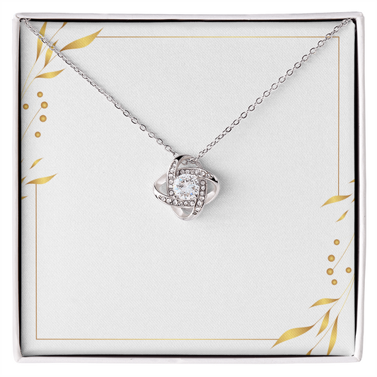 White and Gold finish Forever Necklace